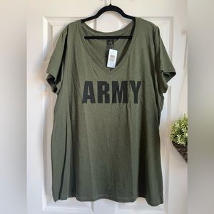 Torrid Army Graphic Olive Tee size 3X